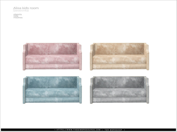 Sims 4 — [Alisa kidsroom] - loveseat by Severinka_ — Loveseat From the set Alisa kidsroom furniture' Build / Buy