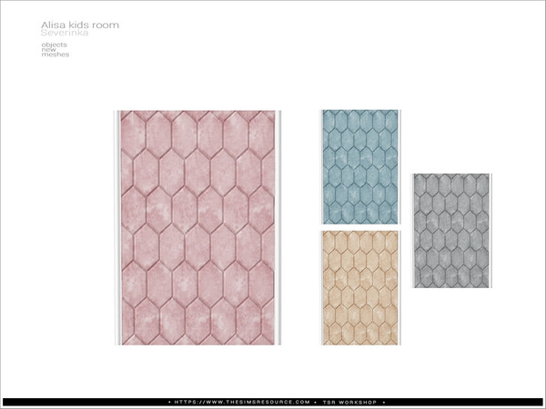 Sims 4 — [Alisa kidsroom] - wall soft upholstery by Severinka_ — Wall soft upholstery From the set Alisa kidsroom decor'