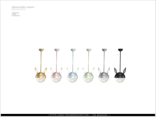 Sims 4 — [Alisa kidsroom] - ceiling lamp v02 by Severinka_ — Ceiling lamp v02 From the set Alisa kidsroom decor' Build /