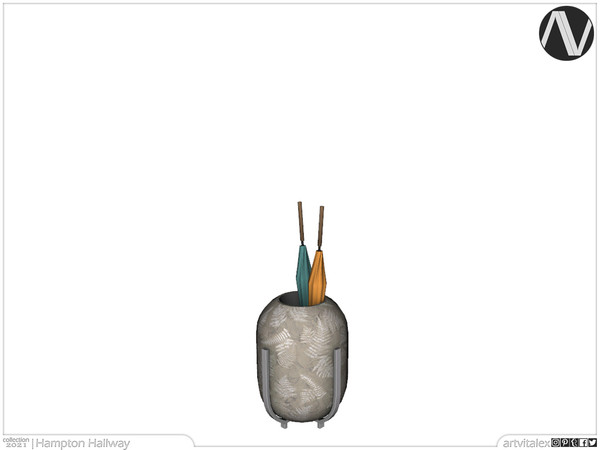 Sims 4 — Hampton Umbrella Holder by ArtVitalex — Hallway Collection | All rights reserved | Belong to 2021 ArtVitalex@TSR