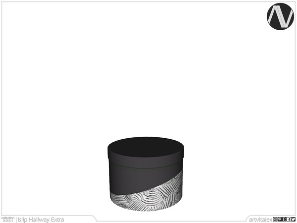 Sims 4 — Islip Storage Box Round by ArtVitalex — Hallway Collection | All rights reserved | Belong to 2021 ArtVitalex@TSR