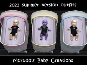 Sims 4 — 2021 Summer version outfits by mcrudd — All of your little babies will wear the 2021 outfits