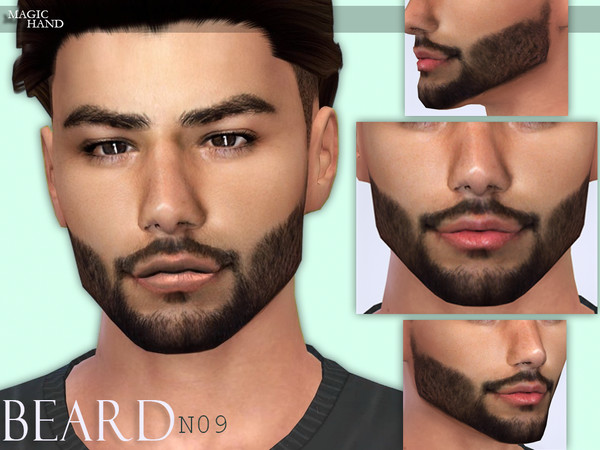 Sims 4 — [MH] Beard N09 by MagicHand — --12 colors-- --Compatible with HQ settings-- --CAS thumbnail-- Pictures taken