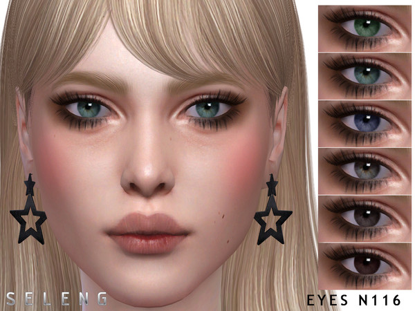 Sims 4 — Eyes N116 by Seleng — 18 colours Custom Thumbnail Face paint section HQ mod compatible The picture was taken