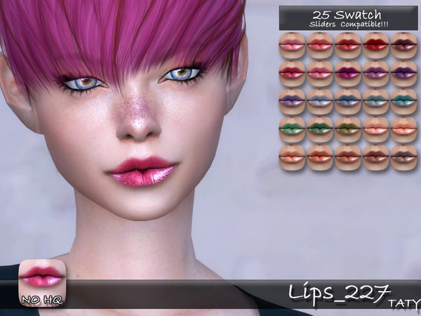 Sims 4 — [Ts4]Taty_Lips_227 by tatygagg — - Female, Male - Human, Alien - Teen to Elder - Hq Compatible - Sliders
