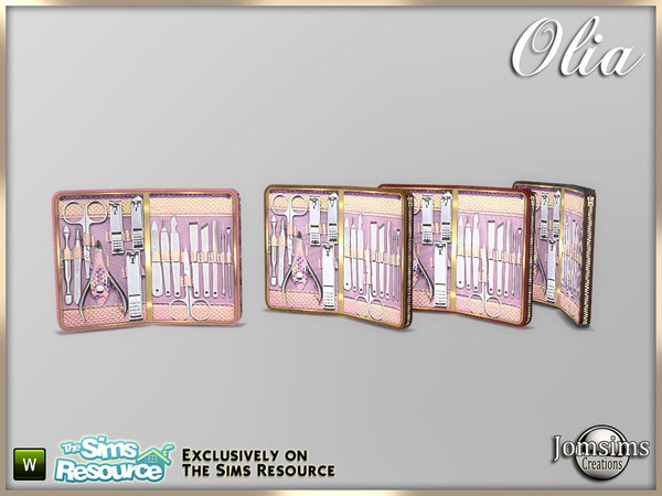 Sims 4 — Olia beauty set deco manicure set by jomsims — Olia beauty set deco manicure set