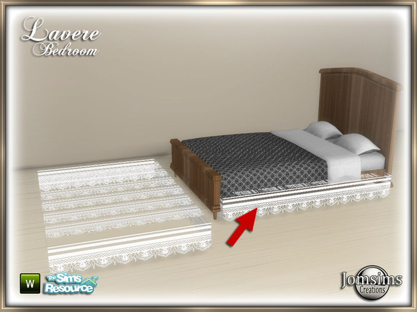 Sims 4 — Lavere bedroom lace for bed by jomsims — Lavere bedroom lace for bed