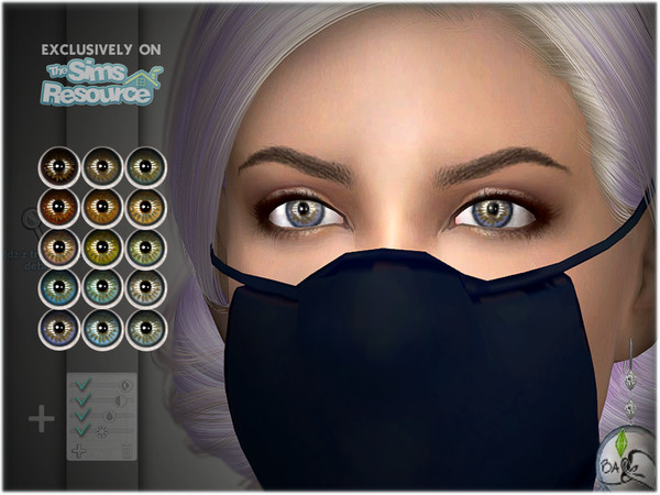 Sims 4 — Natural eye colors 12 by BAkalia — Hello I'm introducing 15 realistic eye colors in a New Mesh suitable for Sims