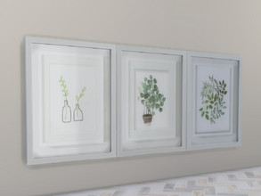 Sims 4 — Modern Interiors Planty to talk about Wall Art by seimar8 — Plant Art. Comes in 3 swatch patterns. Part of