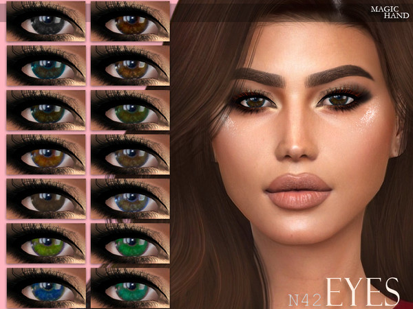 Sims 4 — [MH] Eyes N42 by MagicHand — --15 available colors-- --Compatible with HQ settings-- --CAS thumbnail-- Pictures