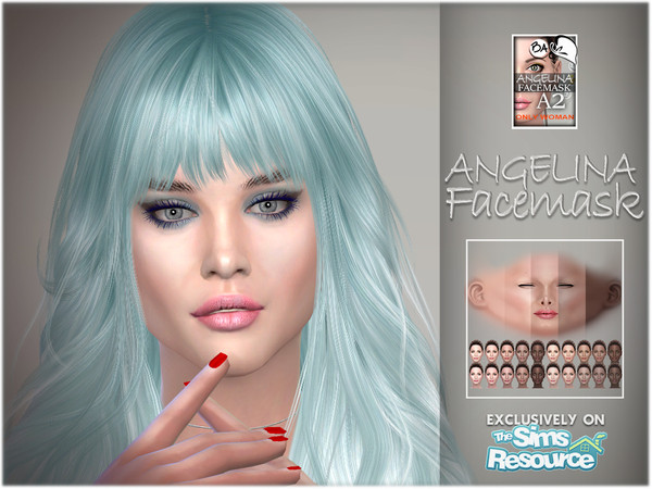 Sims 4 — Angelina facemask by BAkalia — Hello Realistic facemask for female sims in twenty skin colors. It works like a
