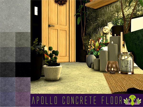 Sims 4 — Apollo Concrete Floor by unidentifiedsims — Comes in a choice of 11 colours Can be found in masonry, stone and
