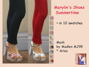 Sims 4 — ws Marylin Shoes Summer - RC by watersim44 — Inspired Shoes of Marylin Monroe - Vintage Style. Its a standalone