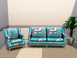 Sims 3 — Blue Horses by Canterville032 — This pattern was created for a child's bedroom.