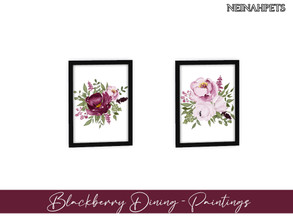Sims 4 — Blackberry Dining - Paintings {Mesh Required} by neinahpets — A set of paintings featuring one of a kind hand