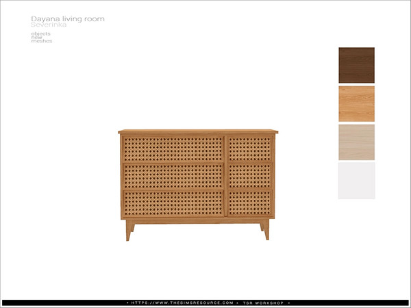 Sims 4 — [Dayana livingroom] - dresser by Severinka_ — Dresser From the set 'Dayana living room furniture' Build / Buy