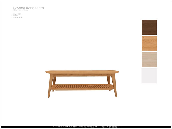Sims 4 — [Dayana livingroom] - coffee table by Severinka_ — Coffee table From the set 'Dayana living room furniture'