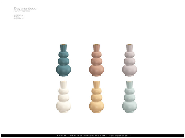 Sims 4 — [Dayana decor] - ceramic vase v02 by Severinka_ — Ceramic vase v02 From the set 'Dayana decor' Build / Buy