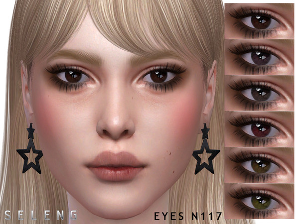 Sims 4 — Eyes N117 by Seleng — 15 colours Custom Thumbnail Face paint section HQ mod compatible The picture was taken