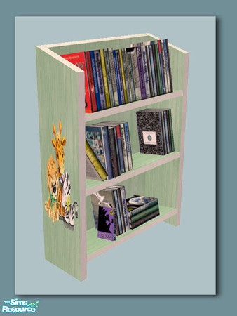 Sims 2 — Teddy Say's Bed: Jungle Bookcase by Shakeshaft — Part of a recolour set of my Teddy Say's Bed Nursery with a