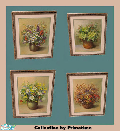 Sims 2 — PT Claus Arnestein Season's  by Primetime024 — This floral collection of prints requires Paleoanth's Canvas Mesh