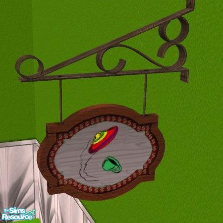 Sims 2 — D2DAlien Coffee Sign - Wall by D2Diamond — ...