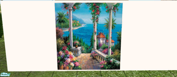 Sims 2 — Villa Mural by elke — Hand Painted for your sim! 
