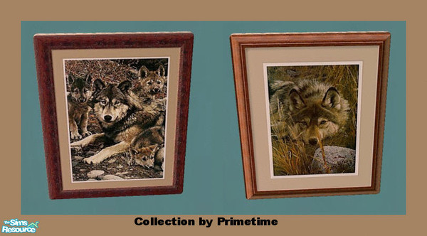 Sims 2 — PT Carl Brenders Wolves by Primetime024 — This collection features 2 gorgeous Wolf paintings. They requires