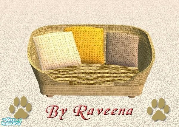 Sims 2 — Pet Bed with Pillows - Brown by Raveena — Part of the 'Pet Bed with Pillows' set. You need sim2sisters
