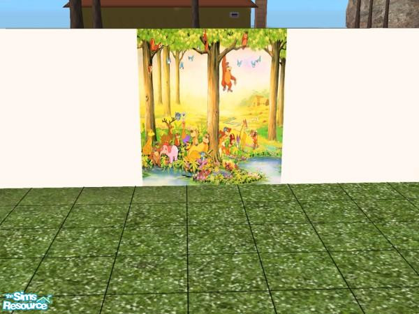 Sims 2 — Animals Mural by elke — Cartoon animals mural, perfect for your little sim children!
