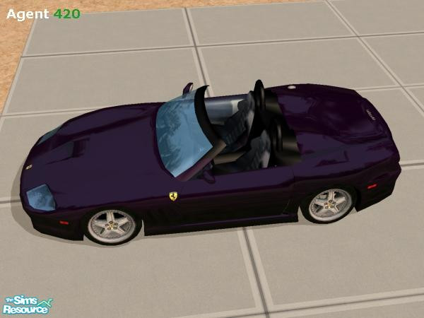Sims 2 — Deep Purple Extreme Ferrari 550 Barcheta by Agent420 — A Deep Purple Extreme Paint Job for the Ferrari 550