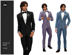 Sims 4 — Sakai suit (Seasons needed) by Lucy_Muni — Slim fitted suit in 6 colours, suitable for a beach or spring wedding