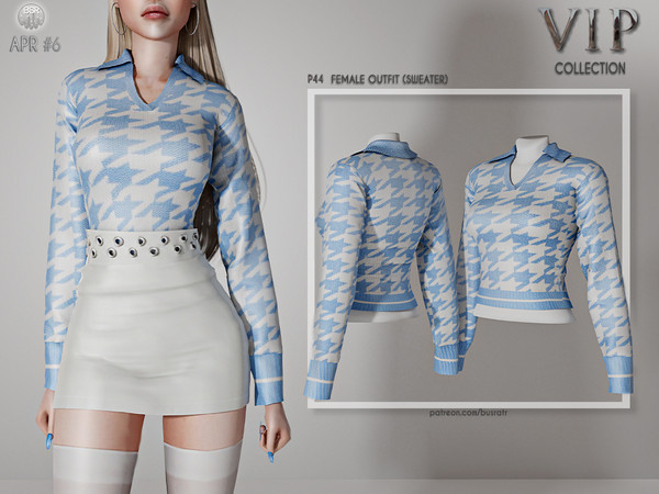 Sims 4 — [PATREON]  (Early Access) Female Outfit (SWEATER) P44 by busra-tr — 10 colors Adult-Elder-Teen-Young Adult For