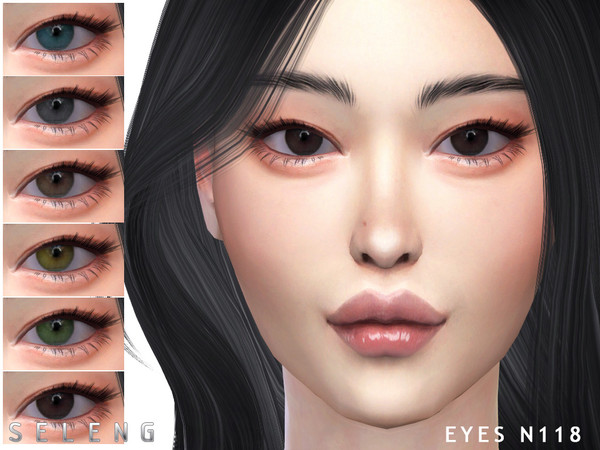 Sims 4 — Eyes N118 by Seleng — 15 colours Custom Thumbnail Face paint section HQ mod compatible The picture was taken