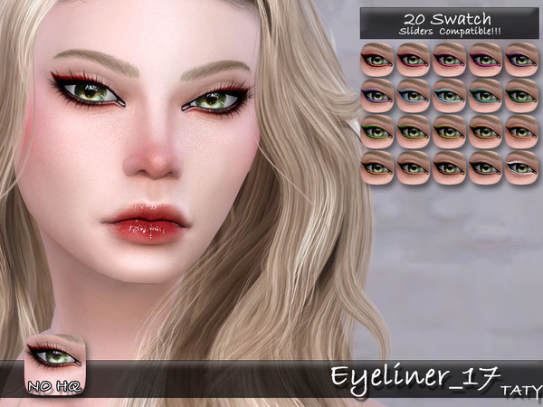 Sims 4 — [Ts4]Taty_Eyeliner_17 by tatygagg — - Female, Male - Human, Alien - Teen to Elder - Hq Compatible - Sliders
