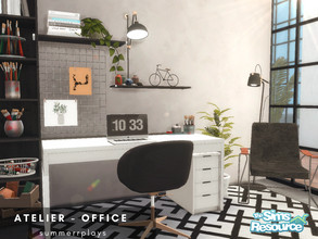 Sims 4 — Atelier Office by Summerr_Plays — An office and studio for a master artist! You can use this room on its own but