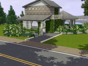 Sims 3 — The Peony (Furnished) CC Free by Madams139 — Small one bed house, big on the outside space! Ivy on outside is