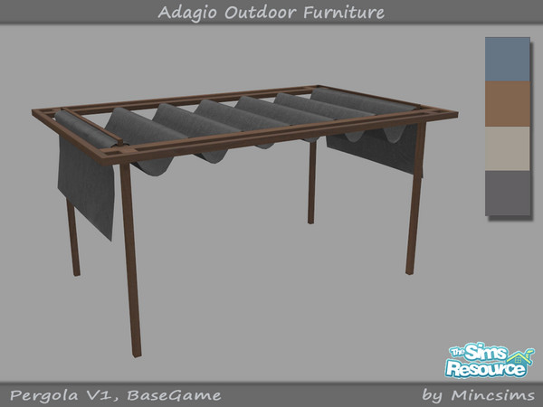 Sims 4 — Adagio Pergola V1 by Mincsims — a part of Adagio Set 4 swatches