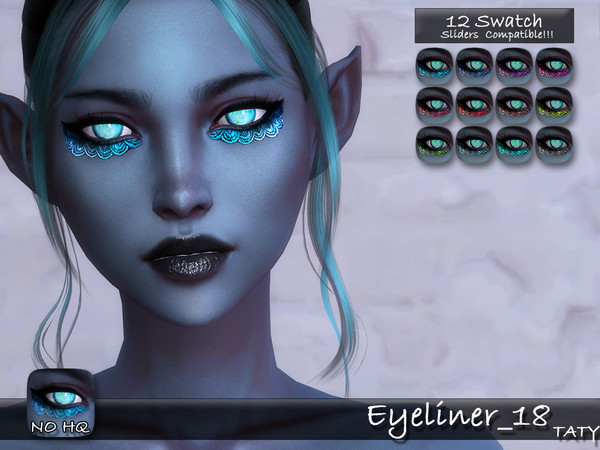 Sims 4 — [Ts4]Taty_Eyeliner_18 by tatygagg — - Female, Male - Human, Alien - Teen to Elder - Hq Compatible - Sliders