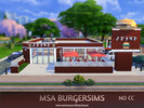 Sims 4 — MSA BurgerSims NO CC by mirasimsarchitecture — NO CC Lot type: Restaurant Lot size: 30x30 Lot value: $102.628