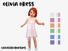 Sims 4 — Olivia Dress by catastrophesims — - base game compatible - 17 swatches with 1 striped swatch - custom thumbnail
