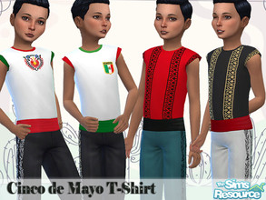 Sims 4 — Boys Cinco De Mayo Tucked Tee - Needs Sp Kids Room by Pelineldis — A tucked tee for boys and girls in four