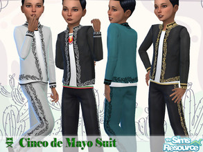 Sims 4 — Boys Cinco De Mayo Suit Set - Needs EP Get Famous by Pelineldis — A cool Cinco de Mayo suit set for boys in four
