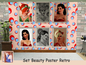 Sims 3 — ws Beauty Retro Poster Set by watersim44 — Selfmade created Beauty Retro Poster Different variation in colors