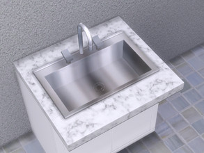 Sims 4 — The Midnight Hour Chrome Sink by seimar8 — Chrome sink. Part of The Midnight Hour Kitchen set. Cool Kitchen