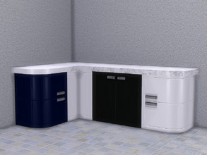 Sims 4 — The Midnight Hour Kitchen Counter by seimar8 — Kitchen Counter. Comes in three swatch patterns. Part of The