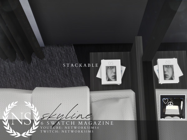 Sims 4 — Skyline Stackable Books - Networksims by networksims — A stackable book in 6 designs.