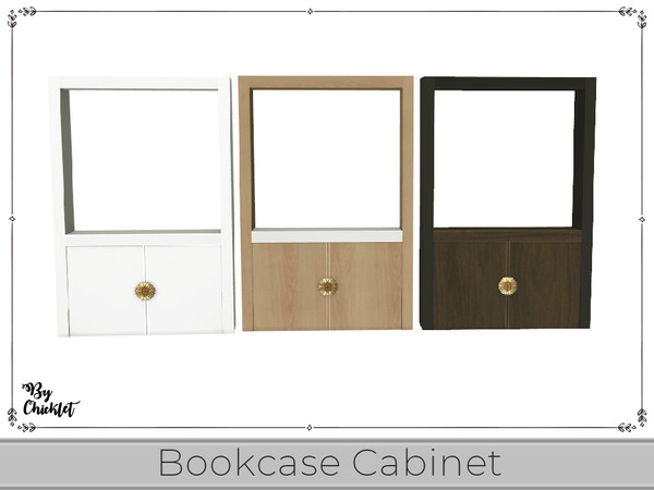 Sims 4 — Refined Living Cabinet Bookcase by Chicklet — Modern meets classic in this beautiful and elegant living room.