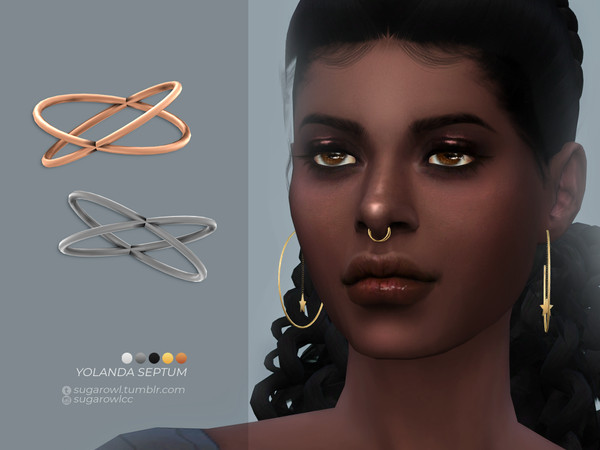 Sims 4 — Yolanda septum by sugar_owl — - new mesh - base game compatible - all LODs - 5 swatches - HQ compatible - all