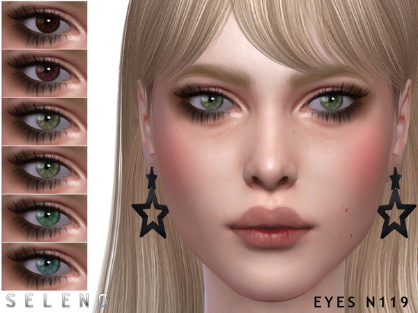 Sims 4 — Eyes N119 by Seleng — 16 colours Custom Thumbnail Face paint section HQ mod compatible The picture was taken